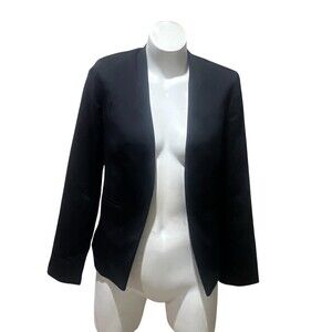 Simply Styled by Sears Blazer Womens Size 2 Black Open Front Collarless